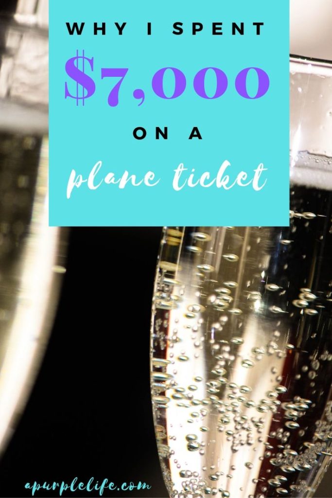 Even if you're a frugal person there can be times when you full on splurge. Despite $7,000 being almost half of what I spend in a year now I do not regret buying a First Class ticket for that amount.